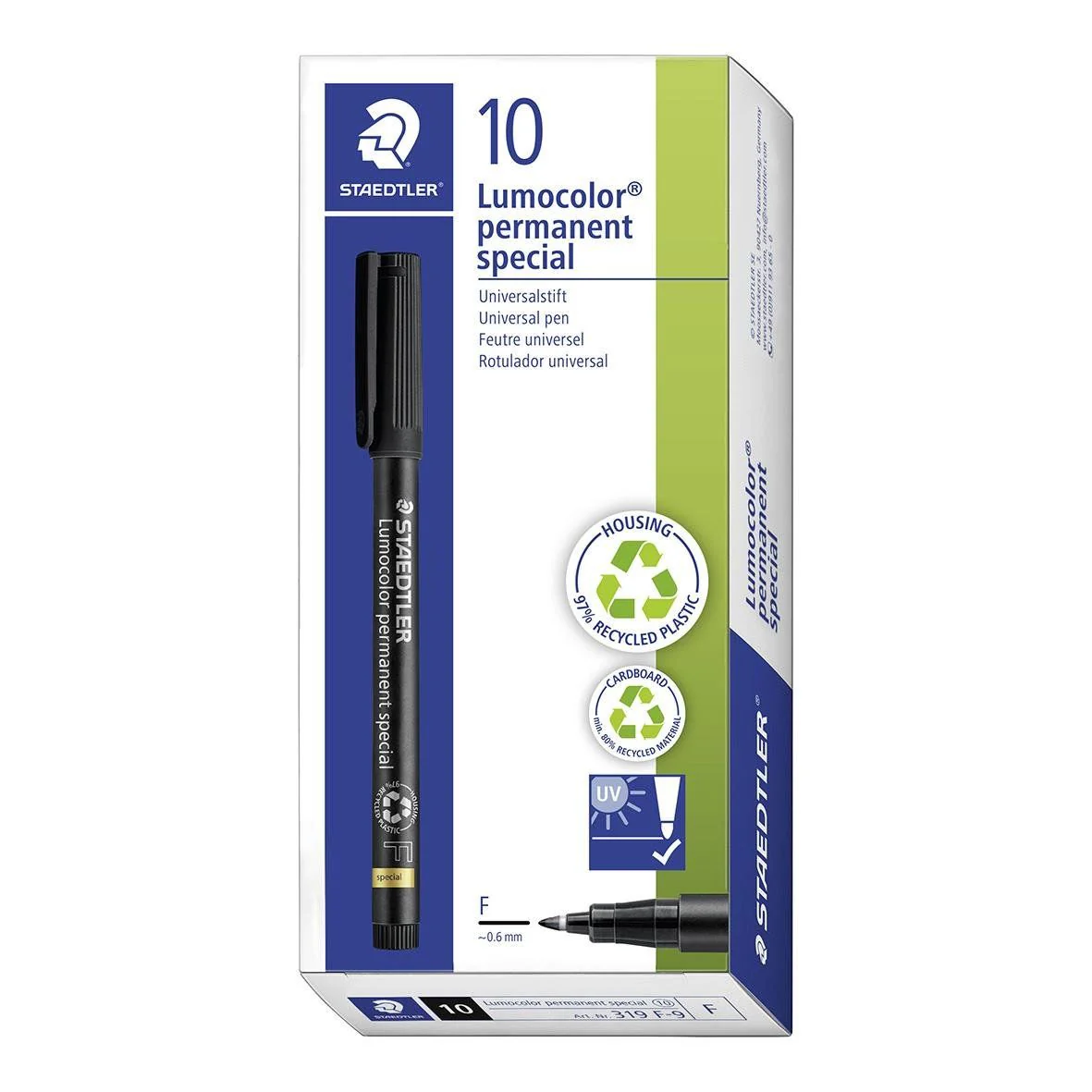 Universalpenna Staedtler Lumocolor 319 Perm. Special Svart 0,4mm - Bild 4