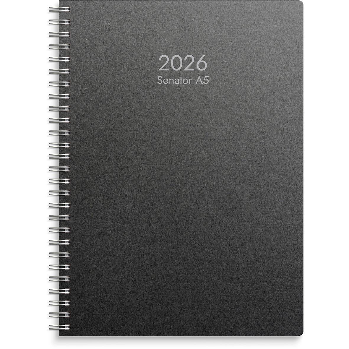 Almanacka Burde 5160 Senator ECO Line 2026 Svart A5 - Bild 2