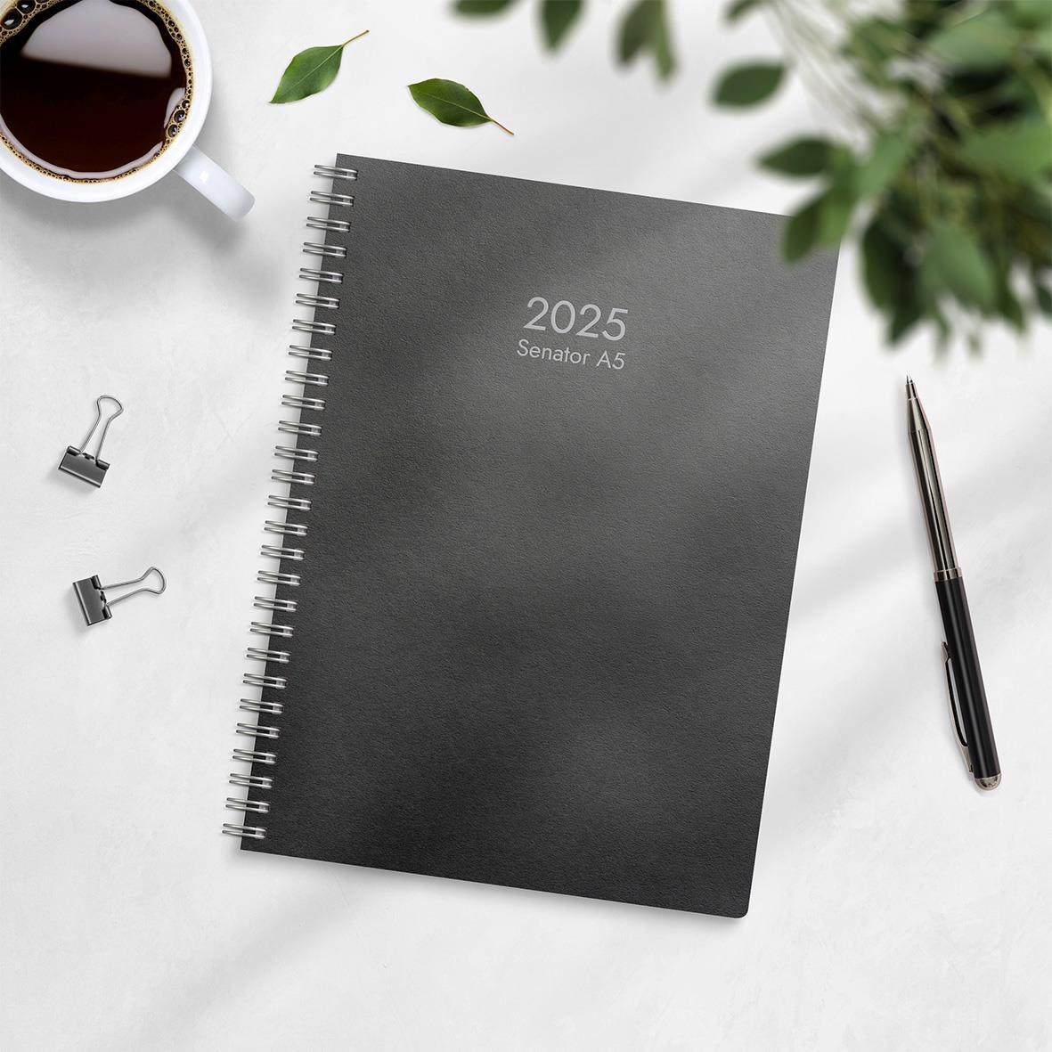 Almanacka Burde 5160 Senator ECO Line 2026 Svart A5 - Bild 6