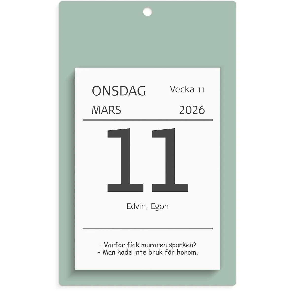 Almanacka Burde 1310 Väggplån med dagblock Humor 2026 - Bild 3