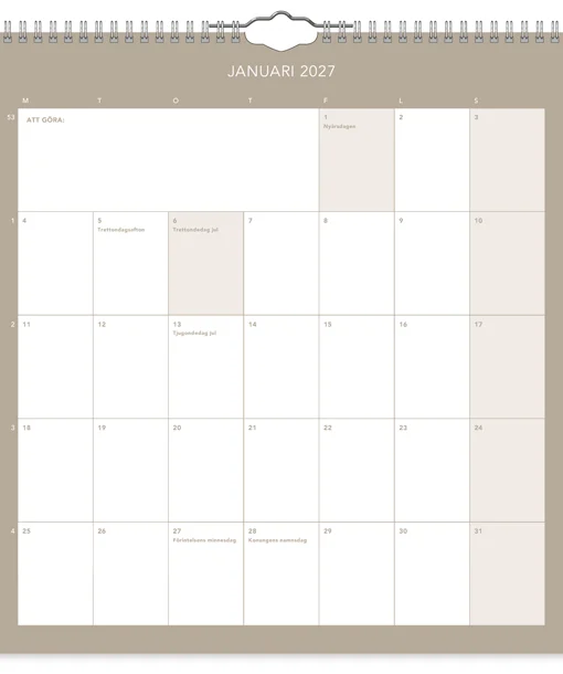 VÄGGKALENDER CLEAN 2027 - Bild 3