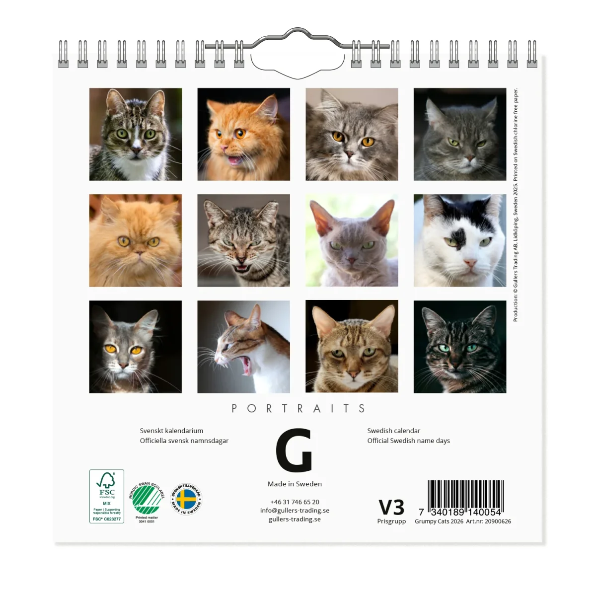 Grumpy Cats Mini väggkalender 2026 - Bild 4