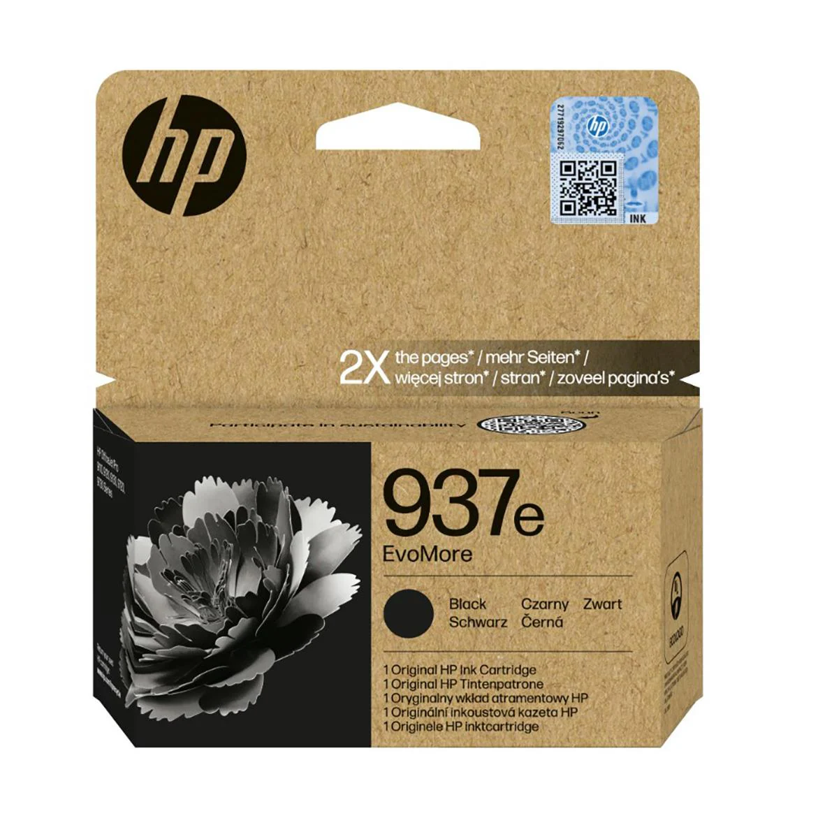 Bläckpatron HP 937e EvoMore XL 2500 Sidor 4S6W9NE#CE1 Svart - Bild 2