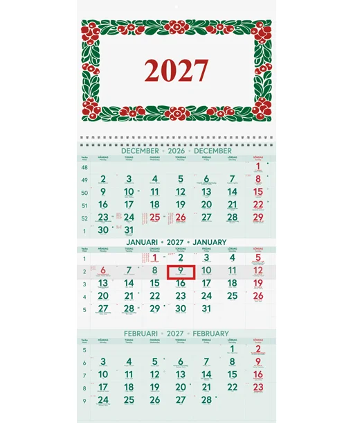 Lingontriss 3-månaders väggkalender | 2027 - Bild 2