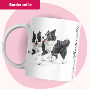 Border collie Mugg – Vad vore livet utan Border collie, Svart/vit