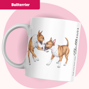 Bullterrier Mugg – Vad vore livet utan Bullterrier, Brun/vit/svart