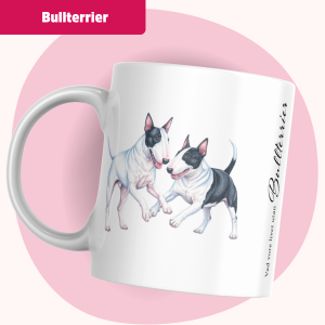 Bullterrier Mugg – Vad vore livet utan Bullterrier, Svart/vit