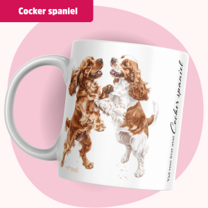 Cocker Spaniel Mugg – Vad vore livet utan Cocker Spaniel, brun/vit