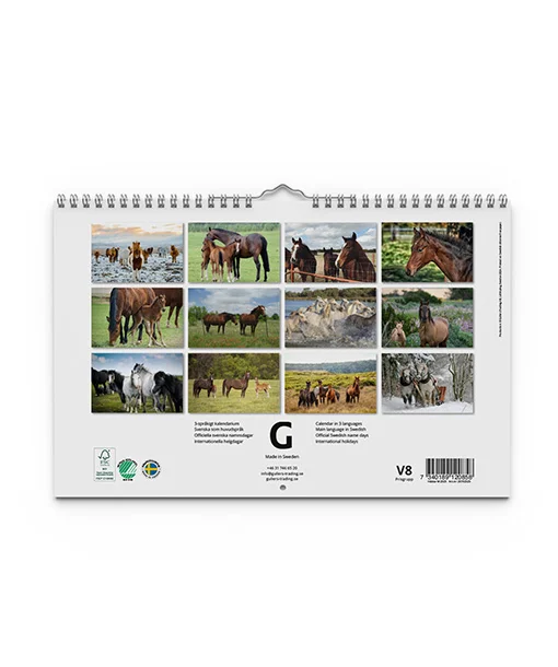 Hästar- A4 väggkalender | 2025 - Bild 5