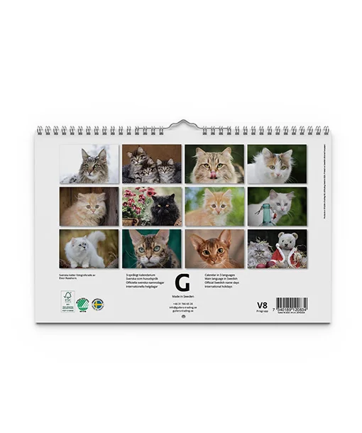 Katter- A4 väggkalender | 2025 - Bild 4