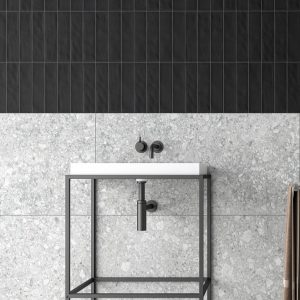 Kakel Chiara Rustico Black Blank 7×28