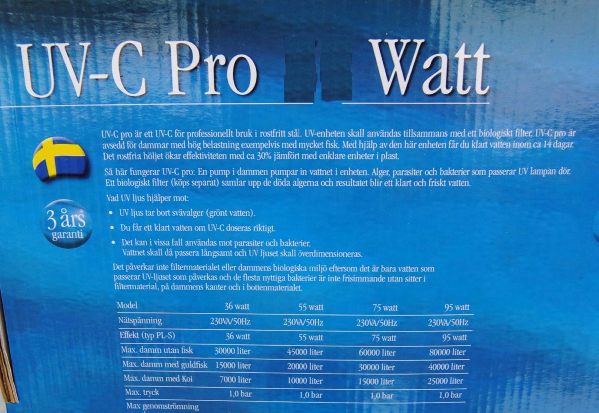 Uv-c Enhet Pro 75w – rostfritt - Bild 5